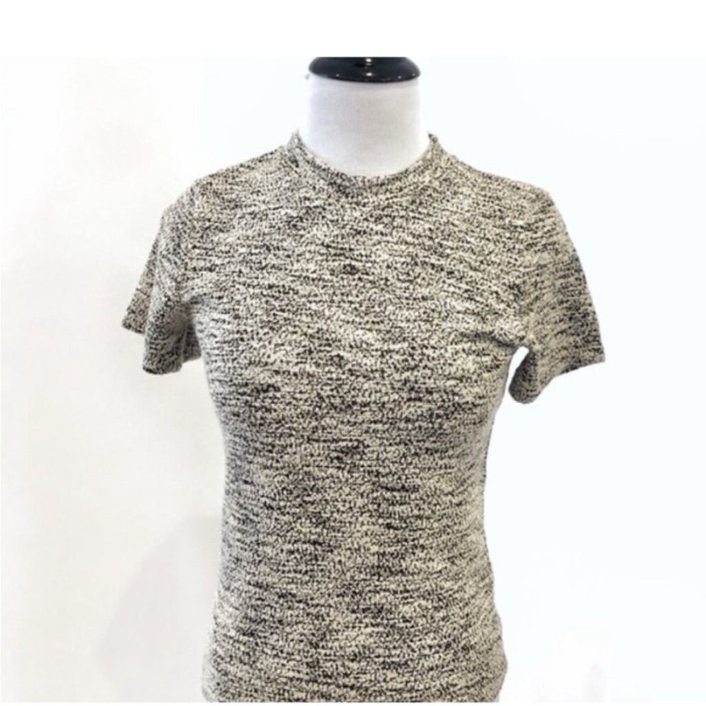 Free People Marled Tweed Shirt Sleeve Sweater Size Small